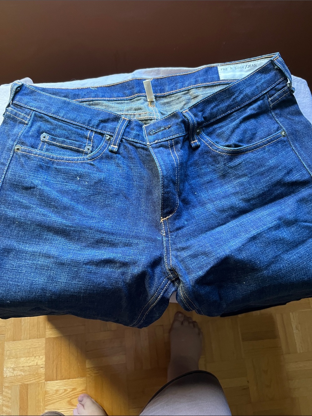 Dark blue rag and bone jeans